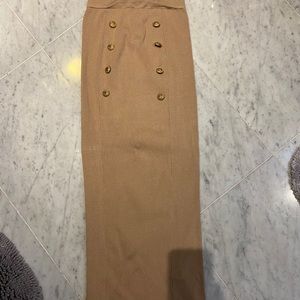 JLUXLABEL long skirt with gold buttons